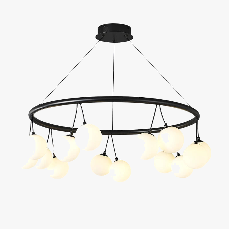 lustre led moderne en verre pour décoration intérieure