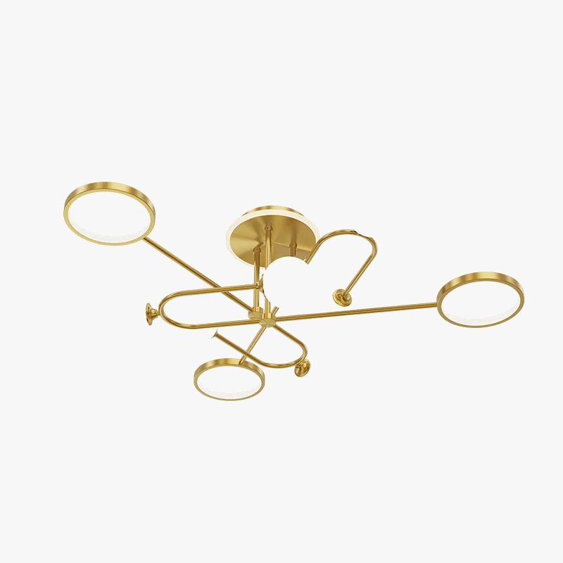 lustre led moderne en verre pour