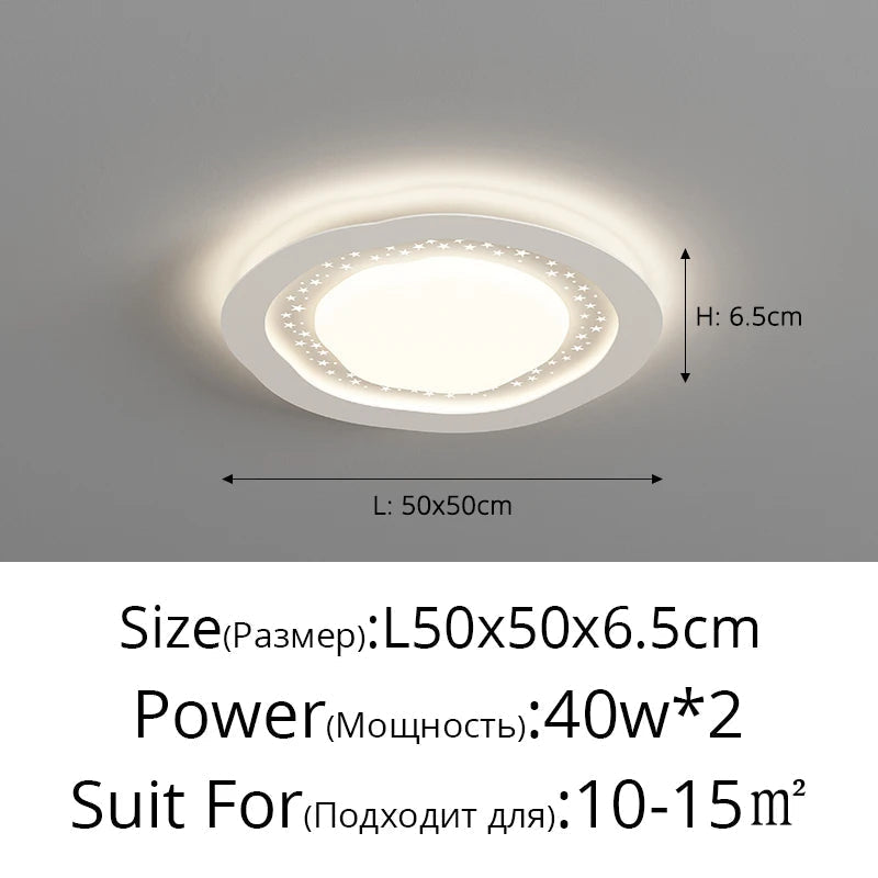 lustre led moderne galets gypsophile style simple protection des yeux