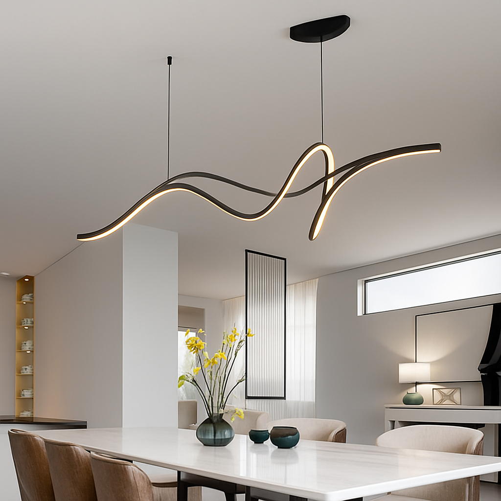 lustre led moderne à intensité variable pour éclairage intérieur