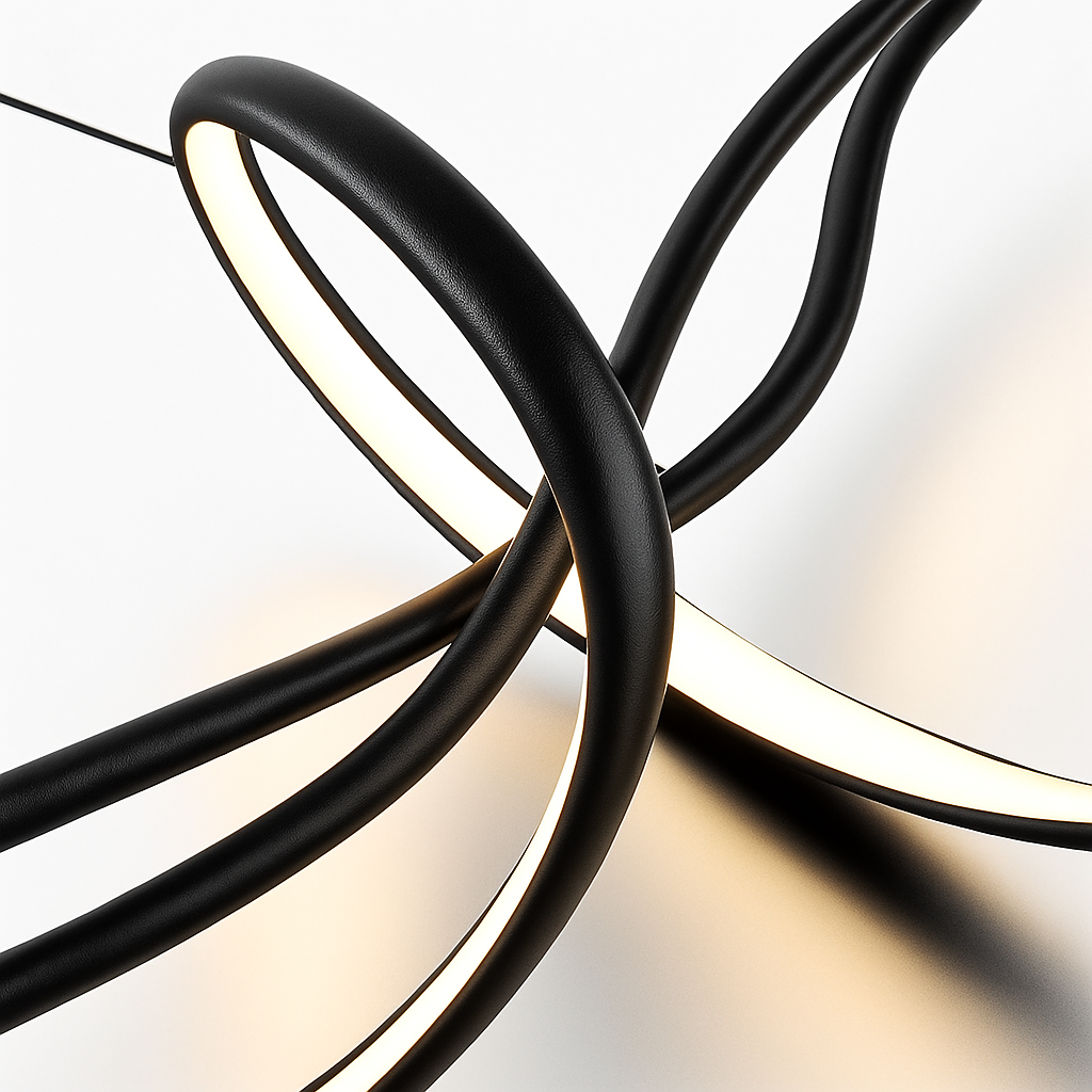lustre led moderne à intensité variable pour éclairage intérieur