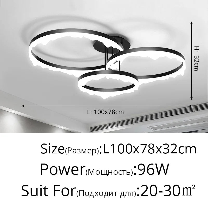 lustre led moderne minimaliste éclairage intérieur design élégant