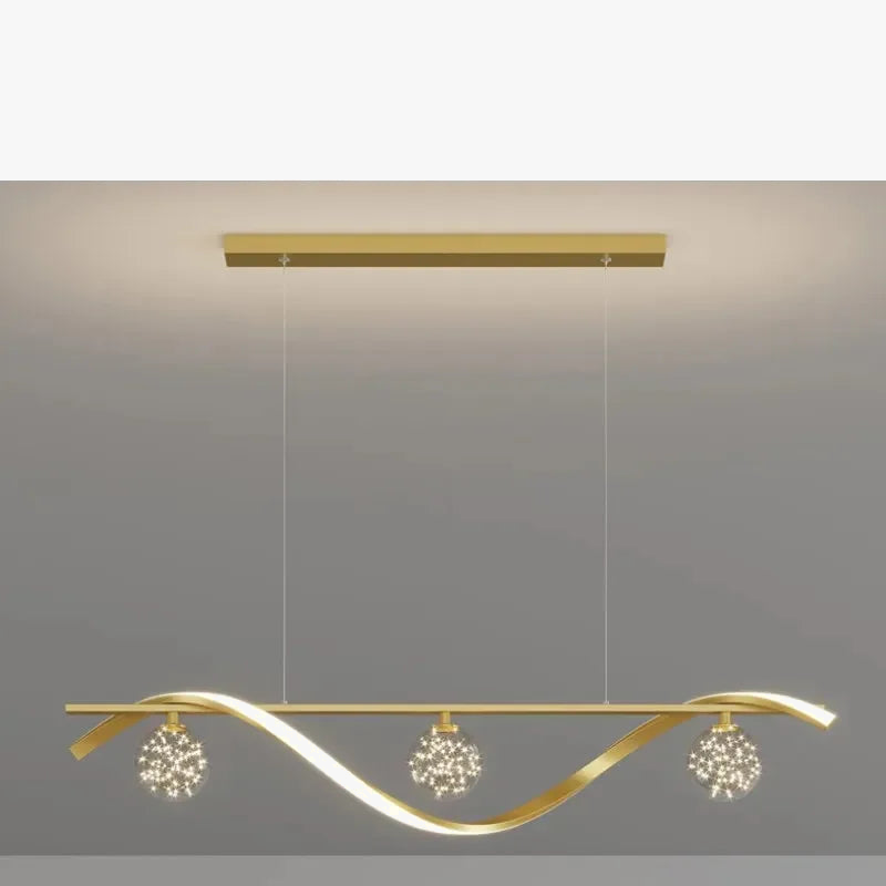 lustre led moderne minimaliste en verre pour restaurant