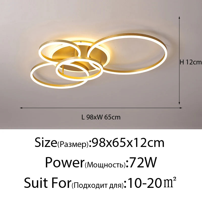 lustre led moderne minimaliste à intensité variable pour éclairage intérieur