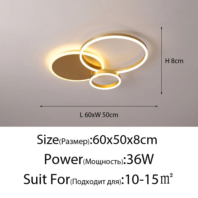 lustre led moderne minimaliste à intensité variable pour éclairage intérieur