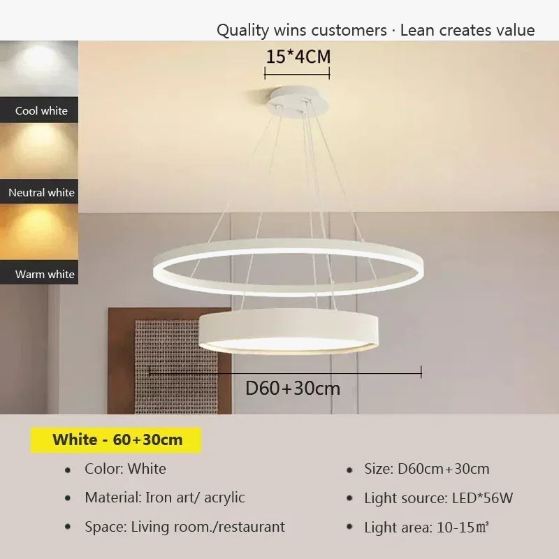 lustre led moderne minimaliste pour intérieur
