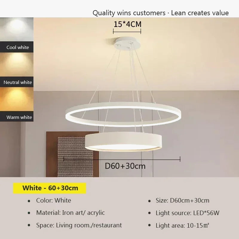 lustre led moderne minimaliste pour intérieur