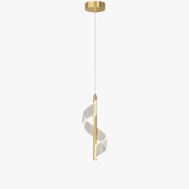 lustre led moderne nordique en acrylique à torsion spirale