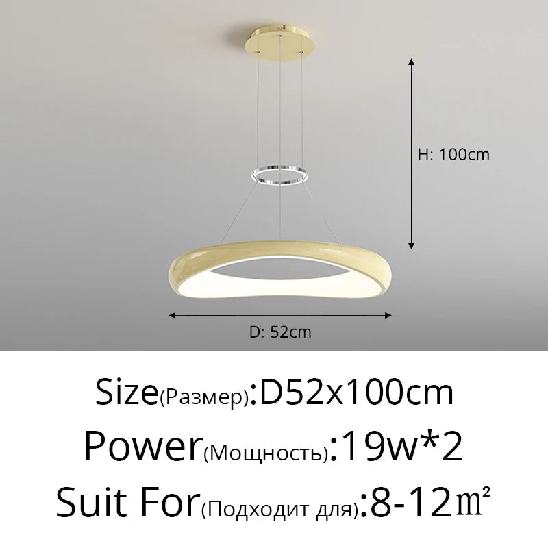 lustre led moderne nordique simple anneau restaurant bar