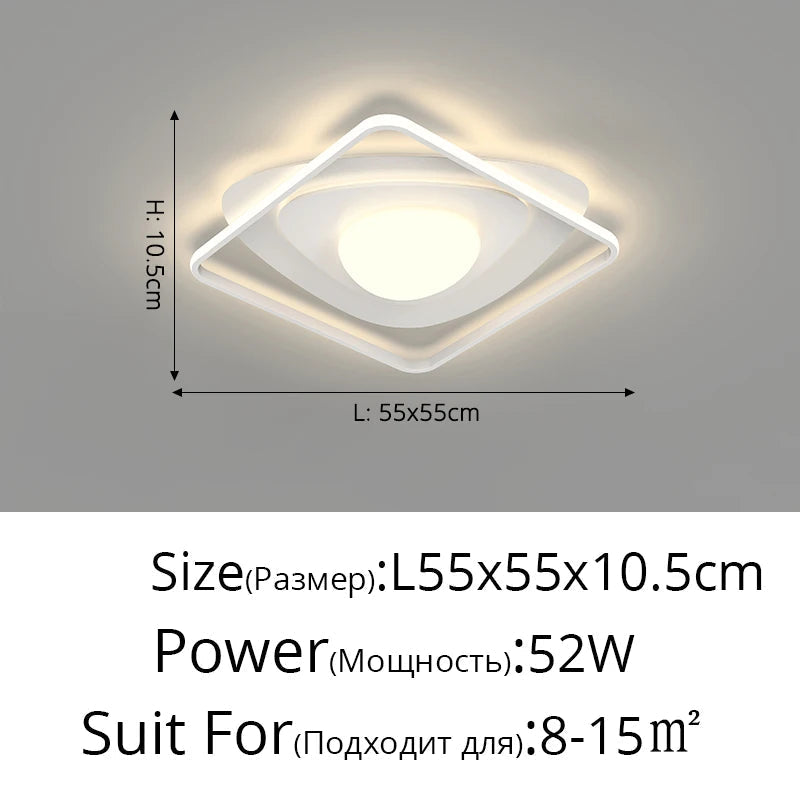 lustre led moderne nordique simple pour éclairage chaud