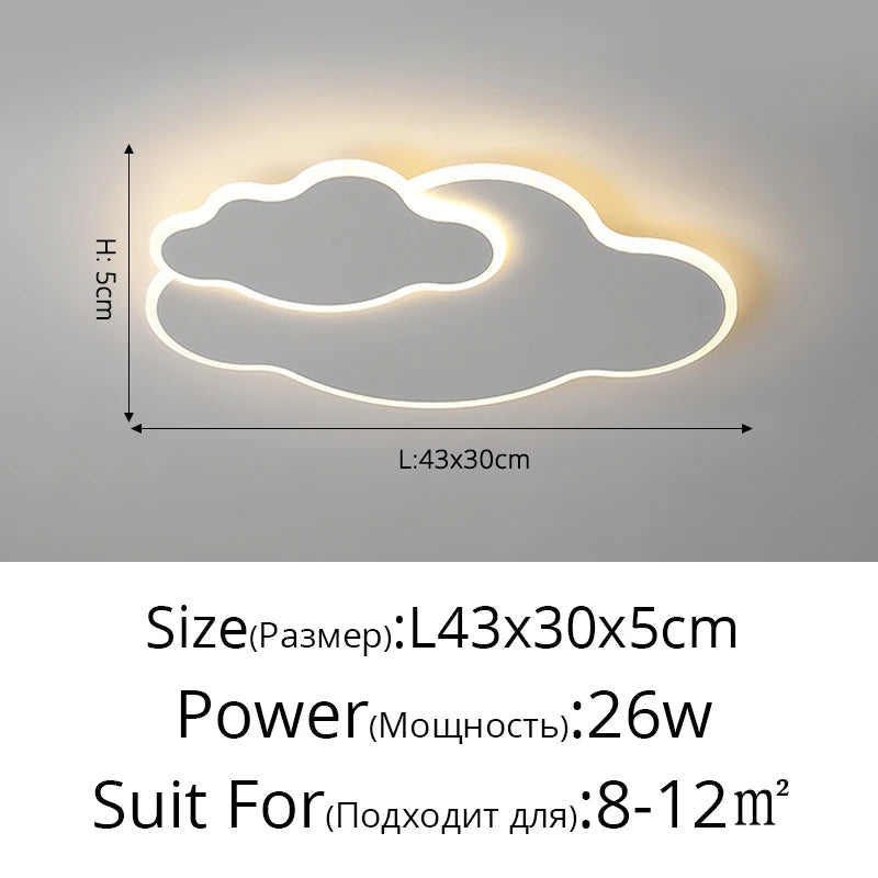 lustre led moderne nuage amour décoratif pour enfant