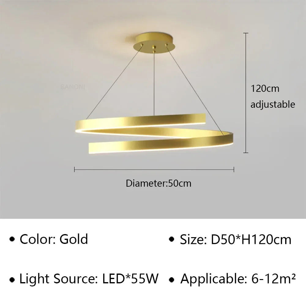 lustre led moderne pour décoration intérieure lumineuse