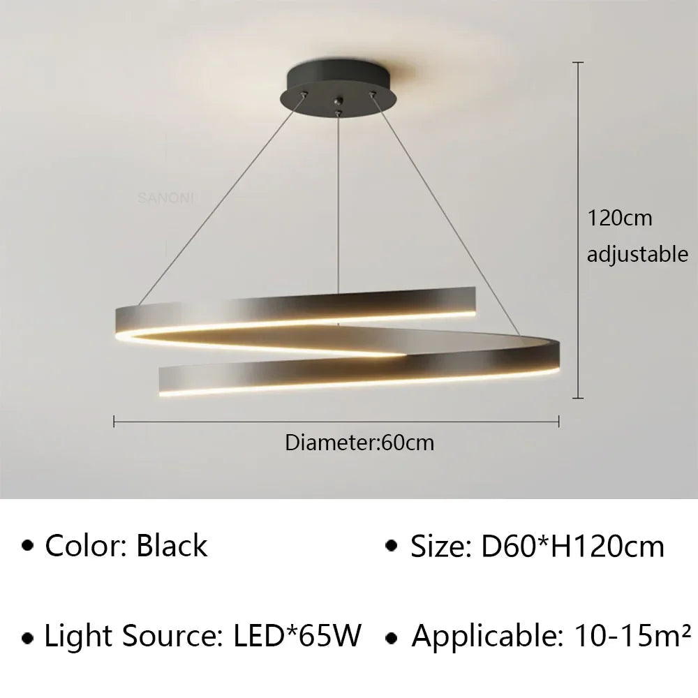 lustre led moderne pour décoration intérieure lumineuse