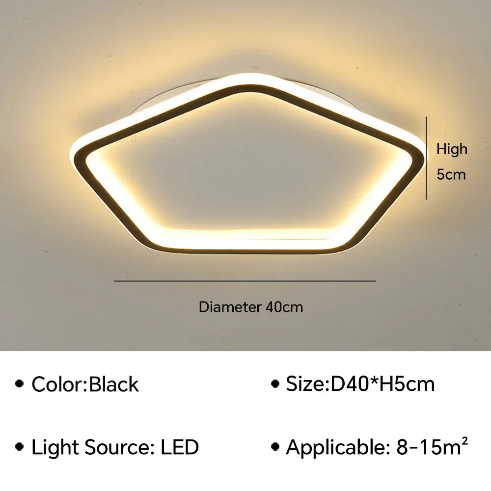 lustre led moderne simple avec forme multiple pour décoration