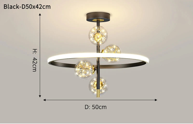 lustre led moderne simple boule nordique pour éclairage intérieur