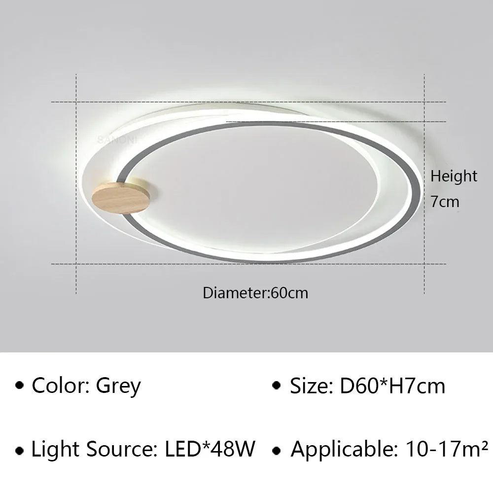 Plafonnier rond led moderne simple pour décoration d'intérieur