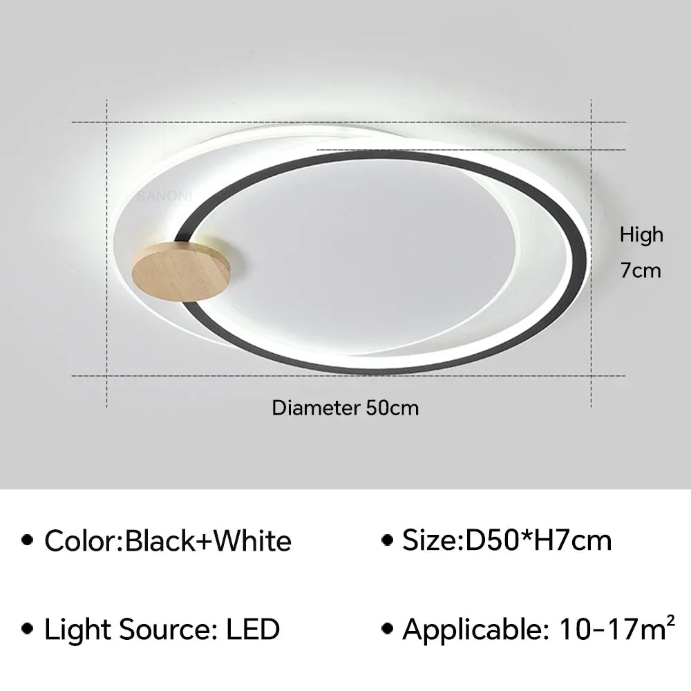 Plafonnier rond led moderne simple pour décoration d'intérieur