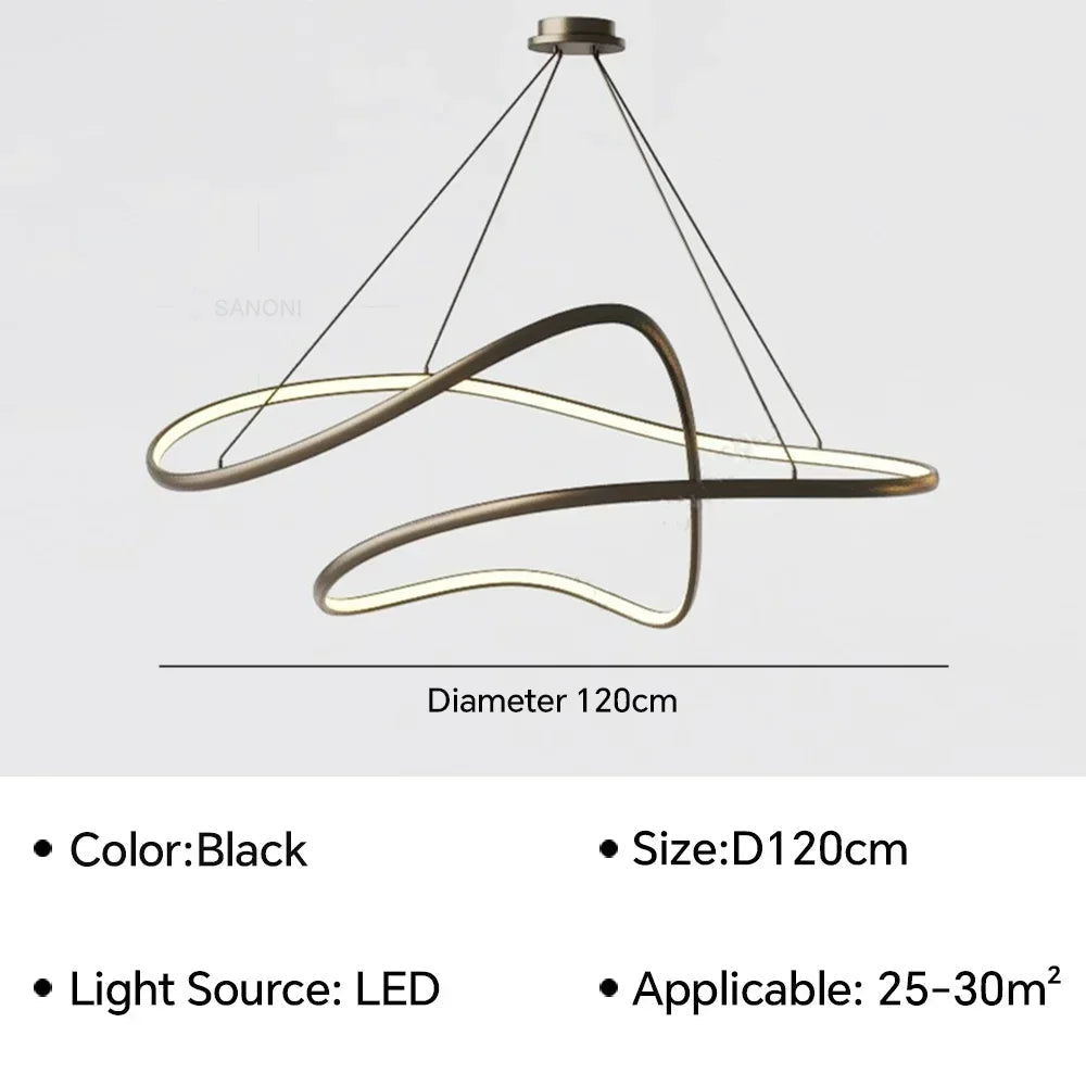 lustre led moderne suspendu pour décoration intérieure