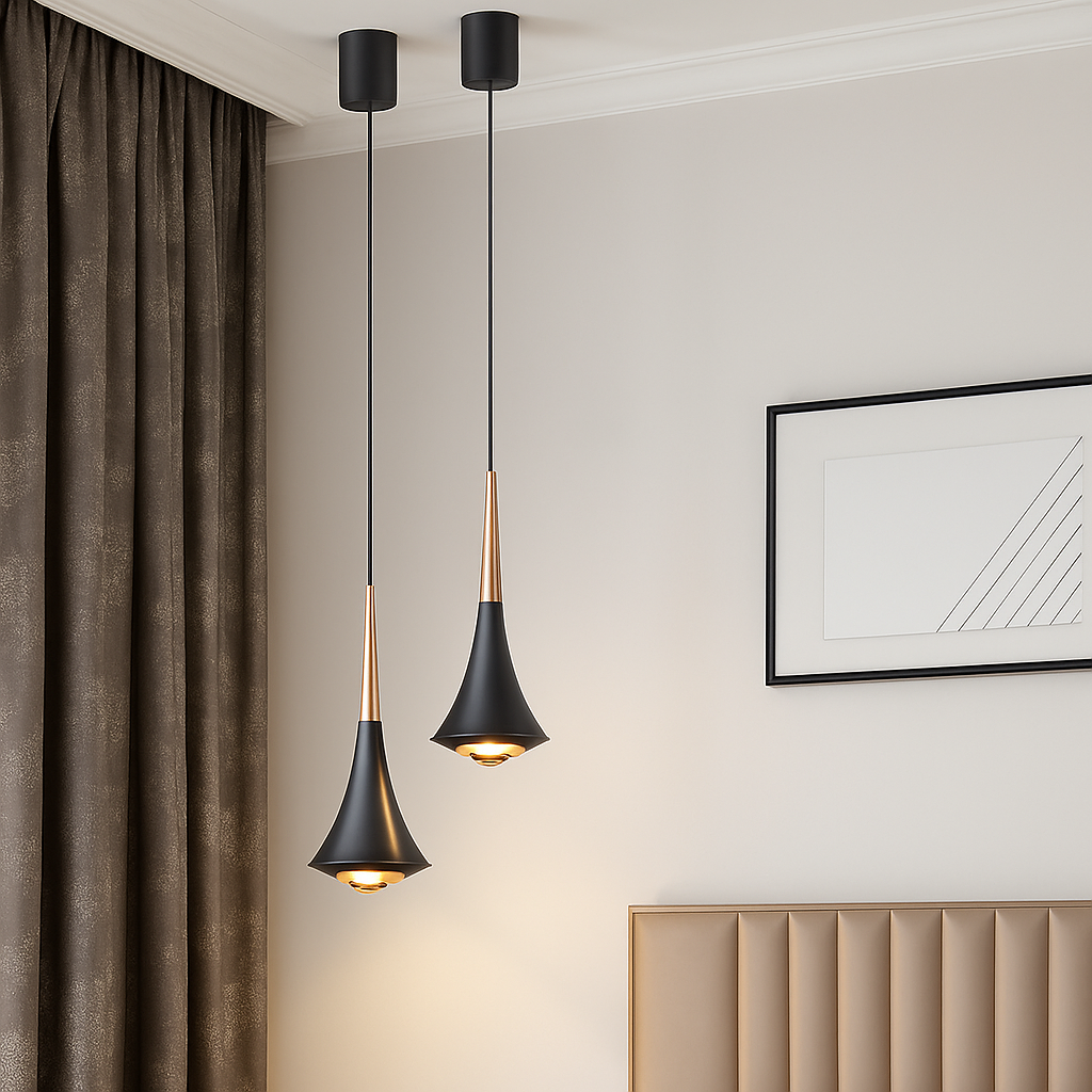 lustre led nordique anti-éblouissant en aluminium à intensité variable