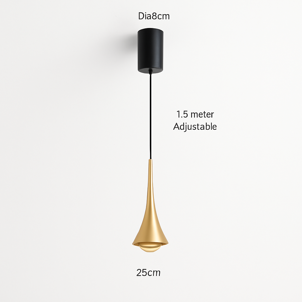 lustre led nordique anti-éblouissant en aluminium à intensité variable