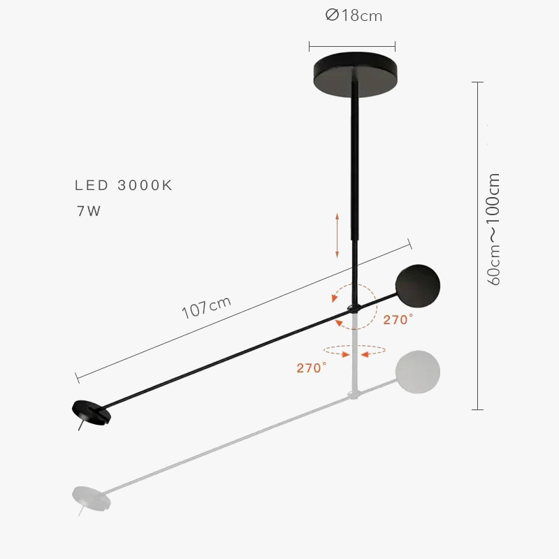 lustre led nordique décoratif idéal pour restaurant ou bureau