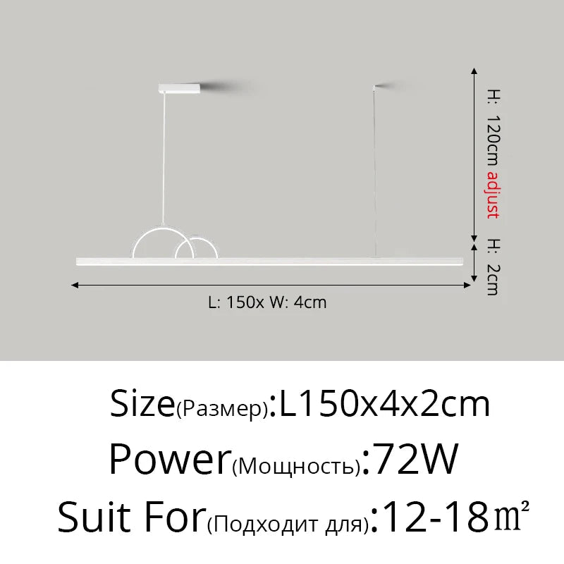 lustre à led nordique design pour éclairage intérieur moderne
