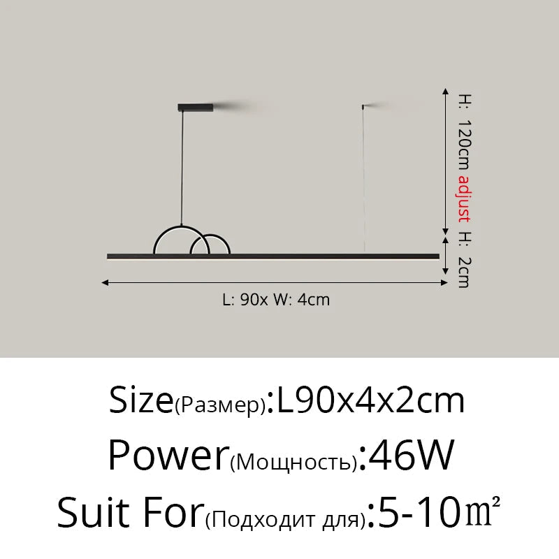 lustre à led nordique design pour éclairage intérieur moderne