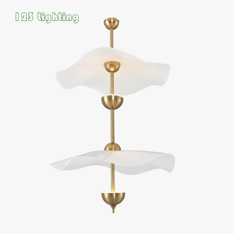 lustre led nordique en métal doré et acrylique décoratif pour intérieur