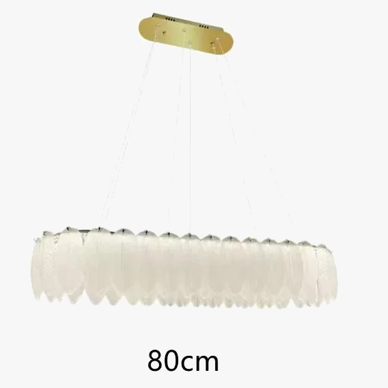 lustre led nordique en verre cristal et plumes décoratif d'intérieur