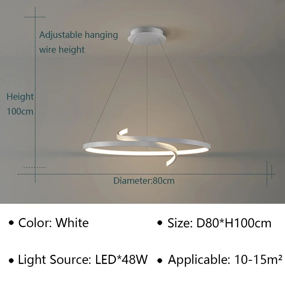 lustre led nordique pour éclairage intérieur et décoration