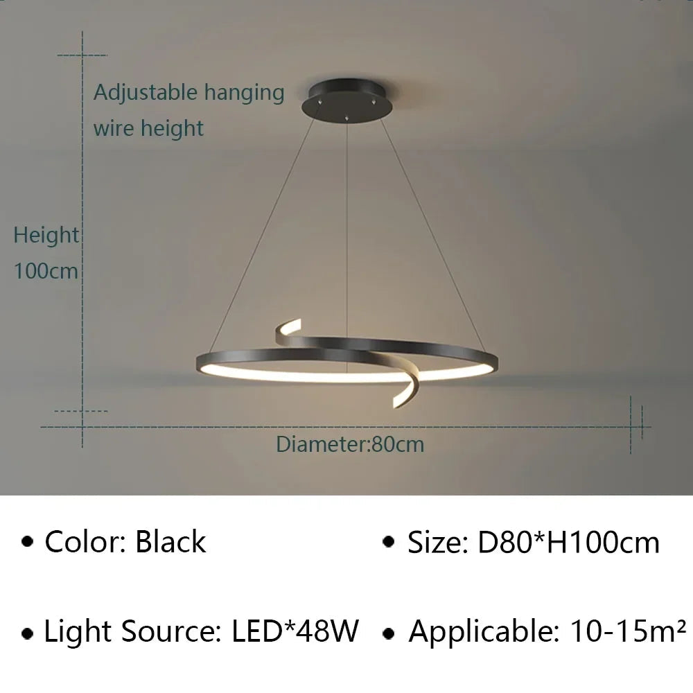 lustre led nordique pour éclairage intérieur et décoration
