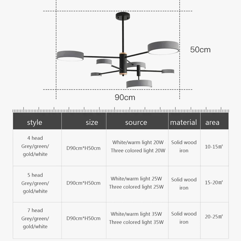 lustre à led nordique pour décoration intérieure moderne