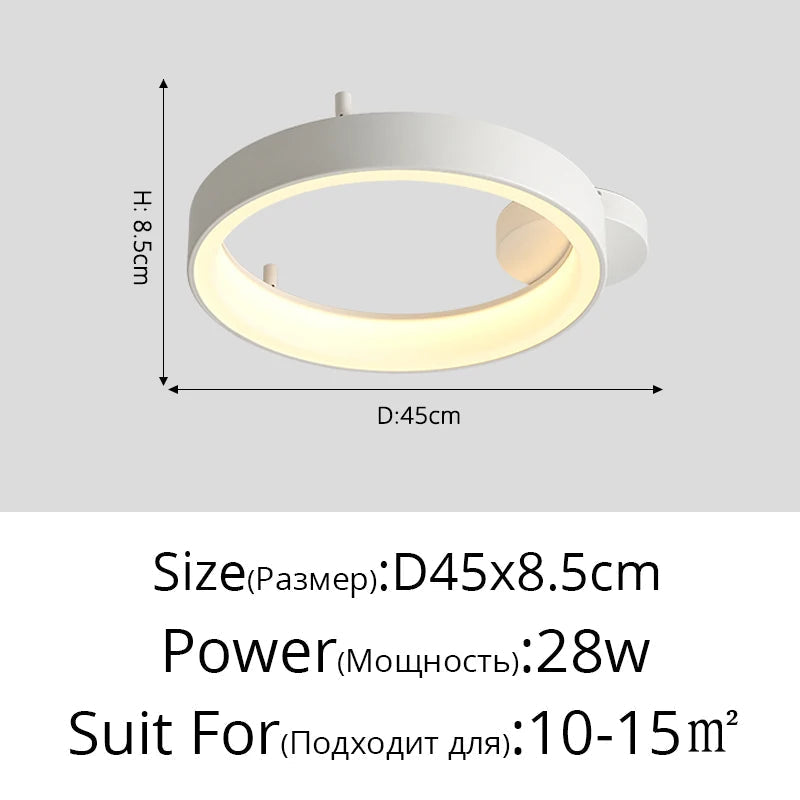 lustre led nordique simple pour décoration intérieure morandi