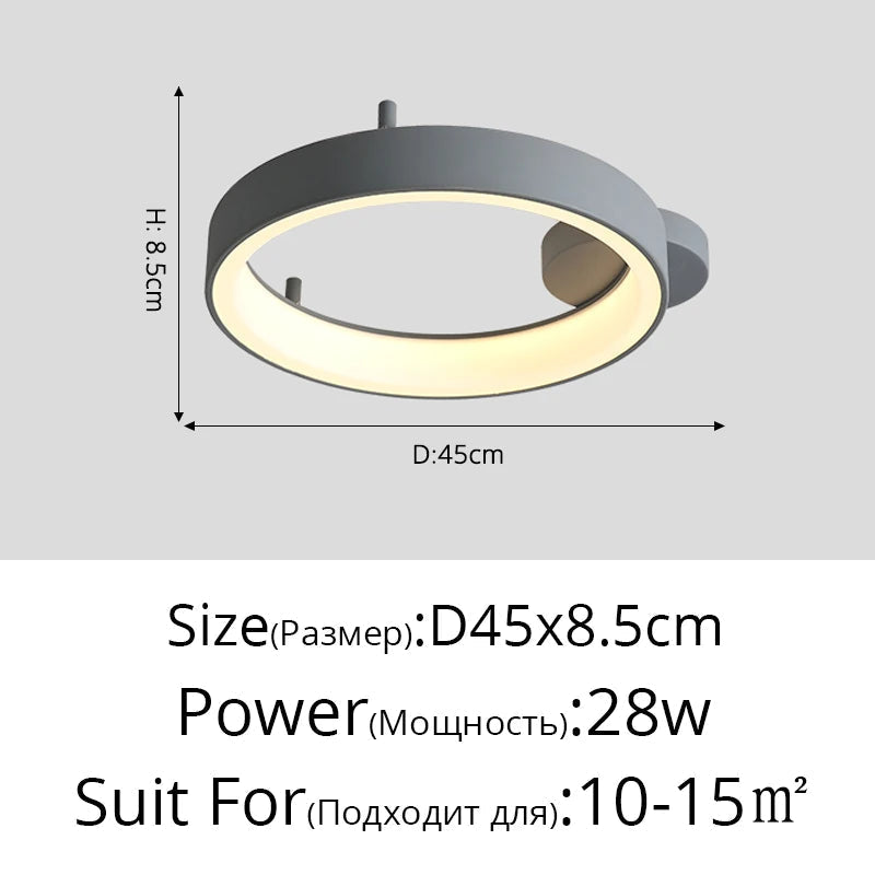 lustre led nordique simple pour décoration intérieure morandi