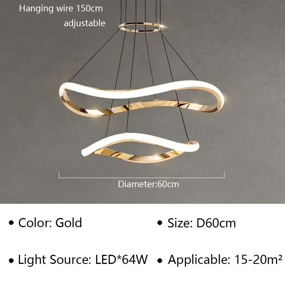 lustre led nordique suspendu décorations de luxe pour maison