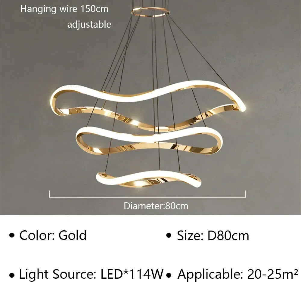 lustre led nordique suspendu décorations de luxe pour maison