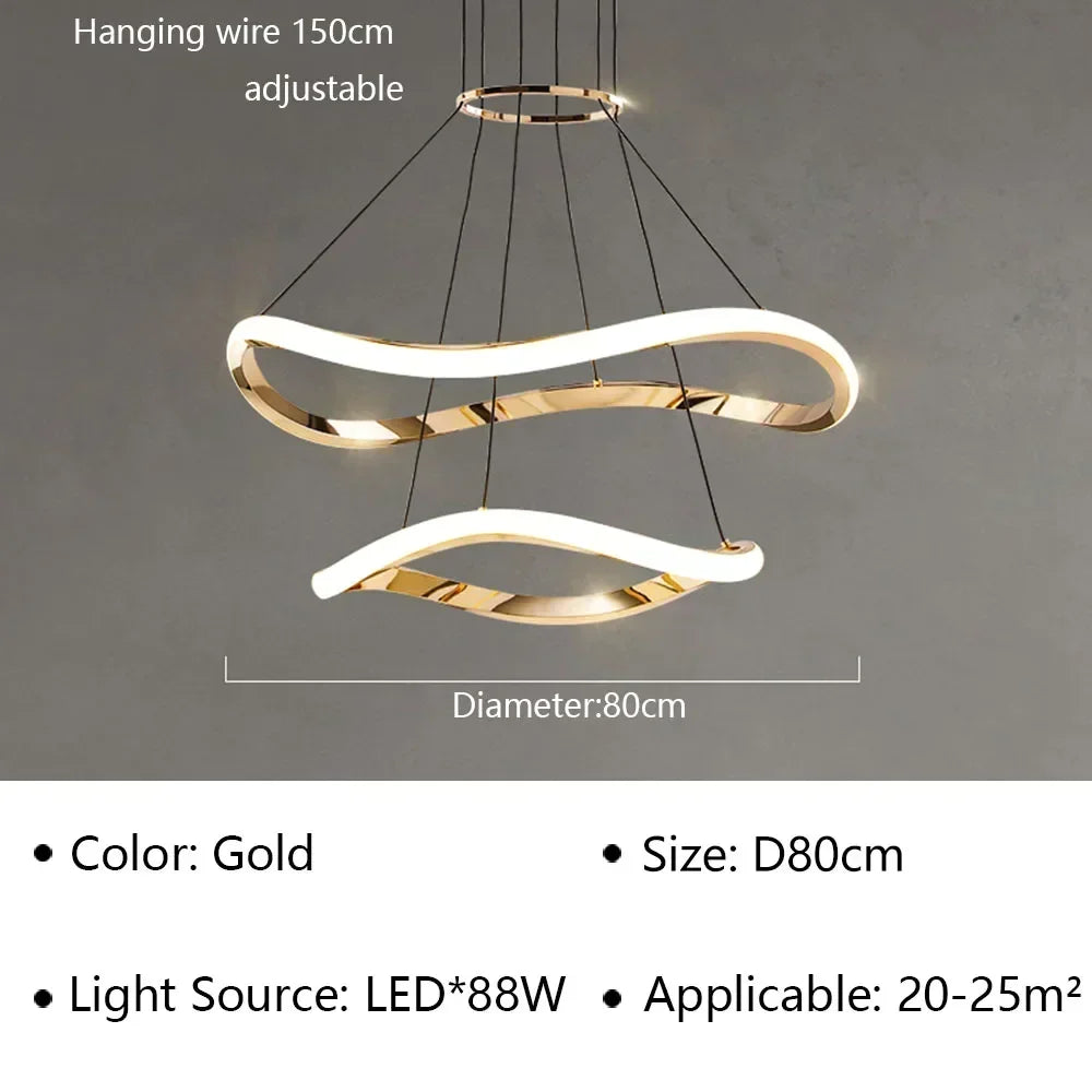 lustre led nordique suspendu décorations de luxe pour maison