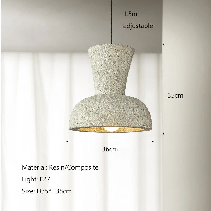 lustre led nordique wabi sabi pour bar et décoration maison