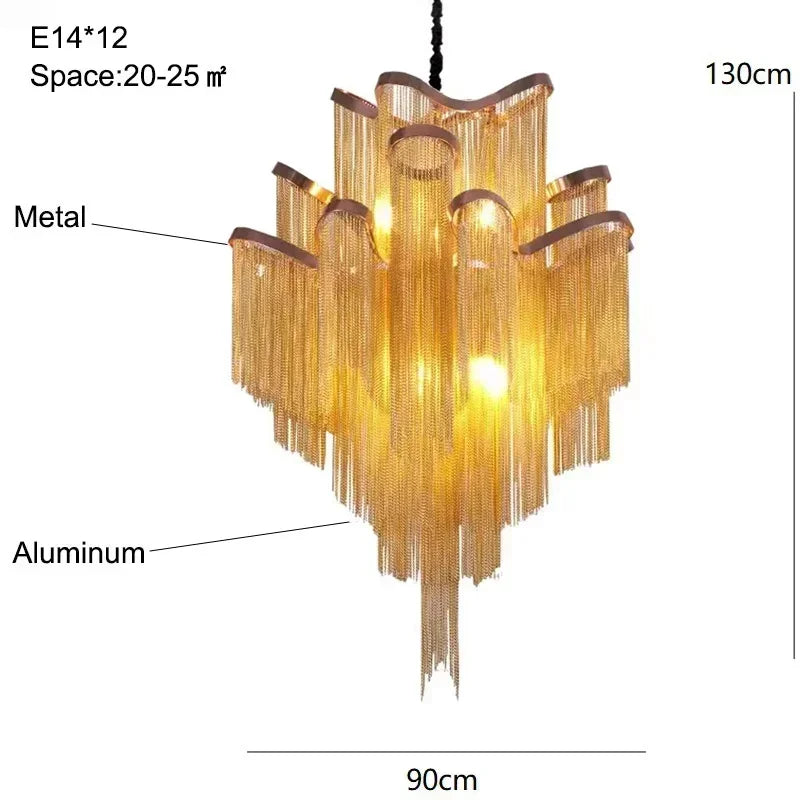 lustre à led pampilles industrielles éclairage intérieur décoration moderne