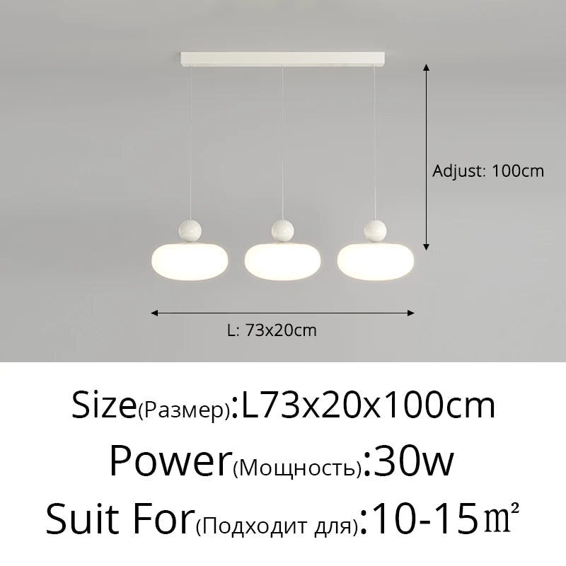 lustre led plafonnier moderne pour cuisine île bar intérieur