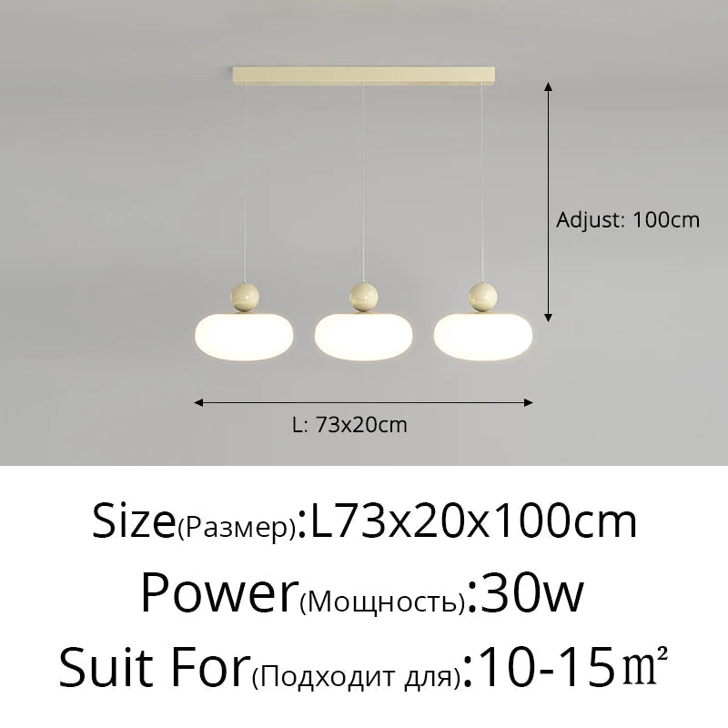 lustre led plafonnier moderne pour cuisine île bar intérieur