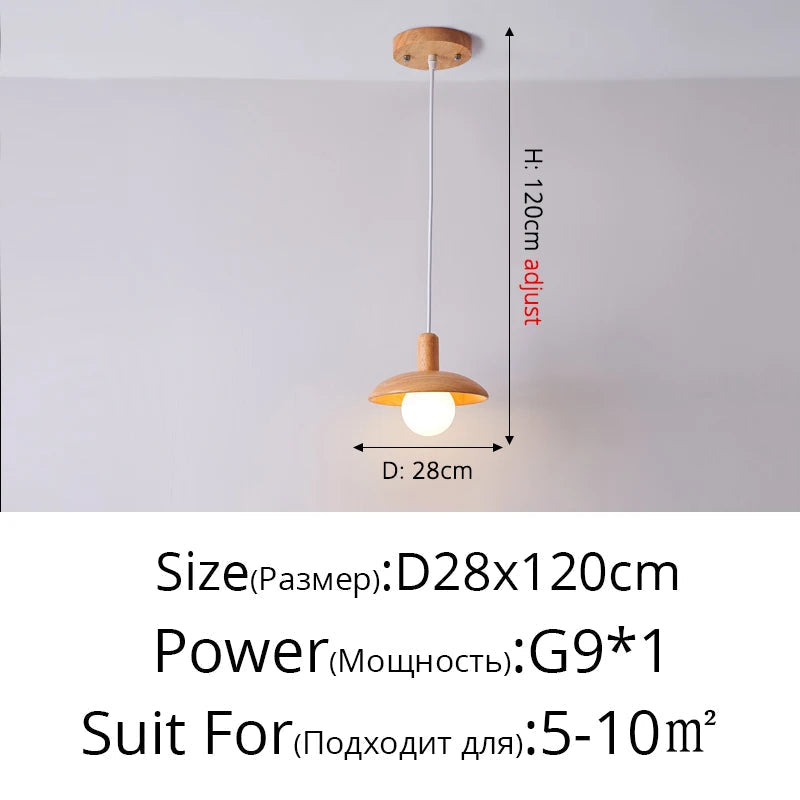 lustre led rondins frais style nordique créatif bois art