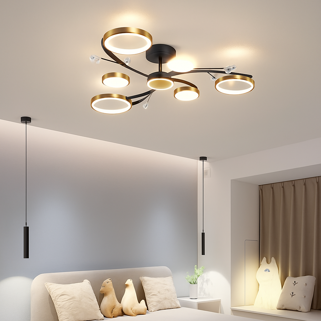 lustre led style nordique décoration maison luminaire suspendu