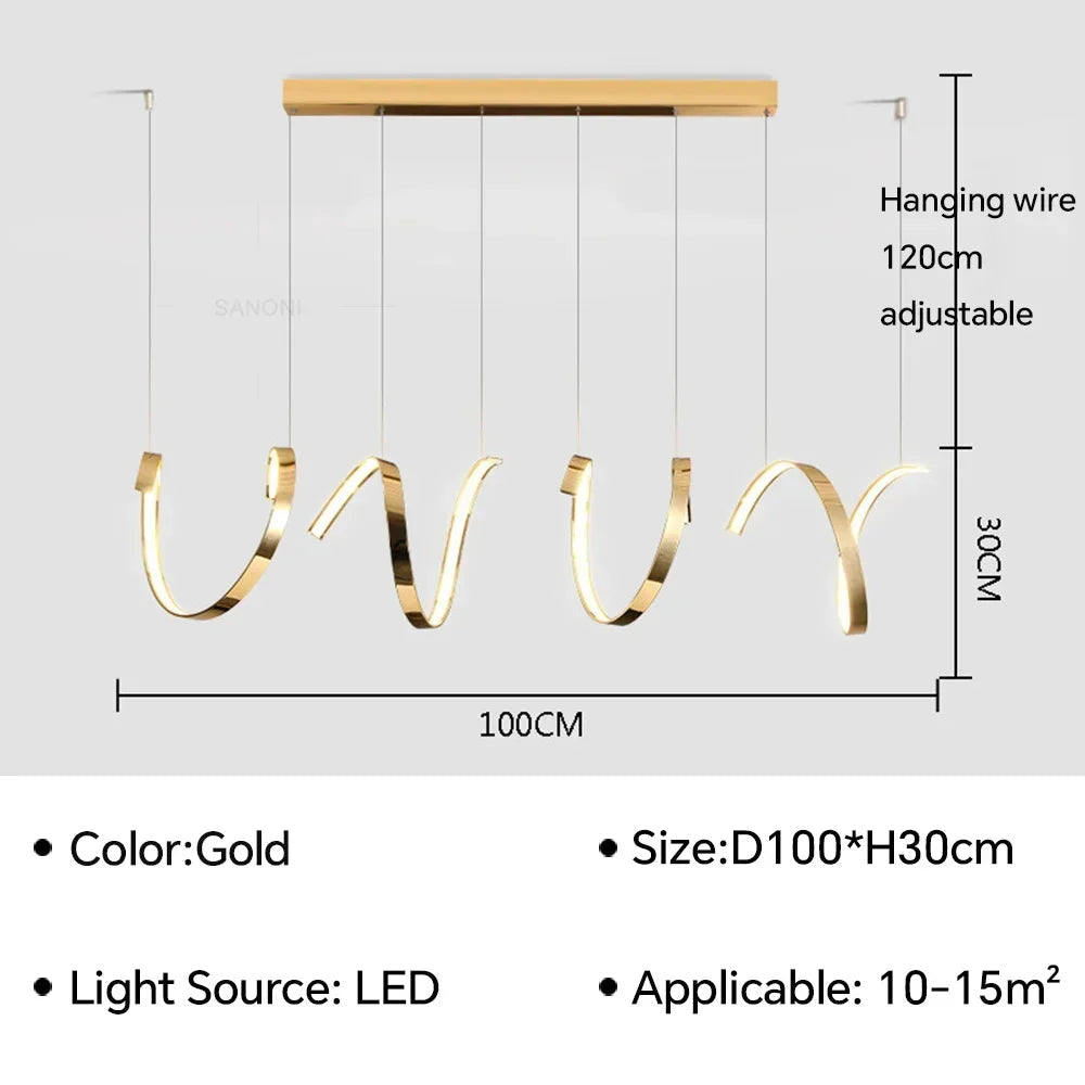 lustre led suspendu design moderne décoratif de luxe irrégulier