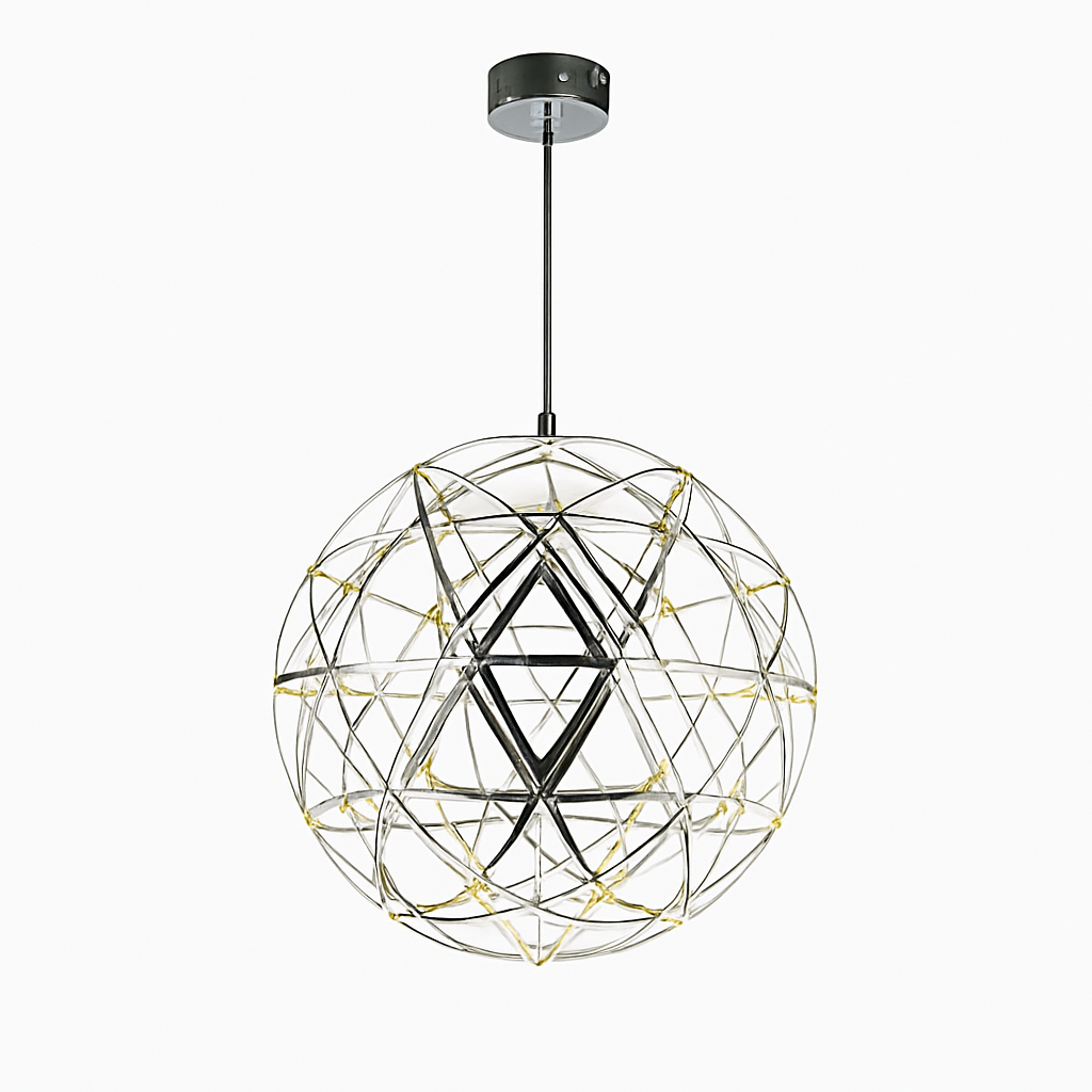 lustre led suspendu design moderne en forme de boule