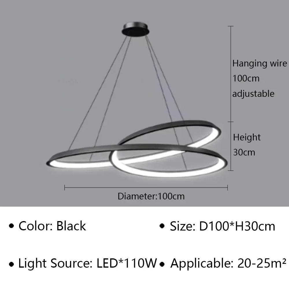 lustre led suspendu design moderne luminaire décoratif intérieur