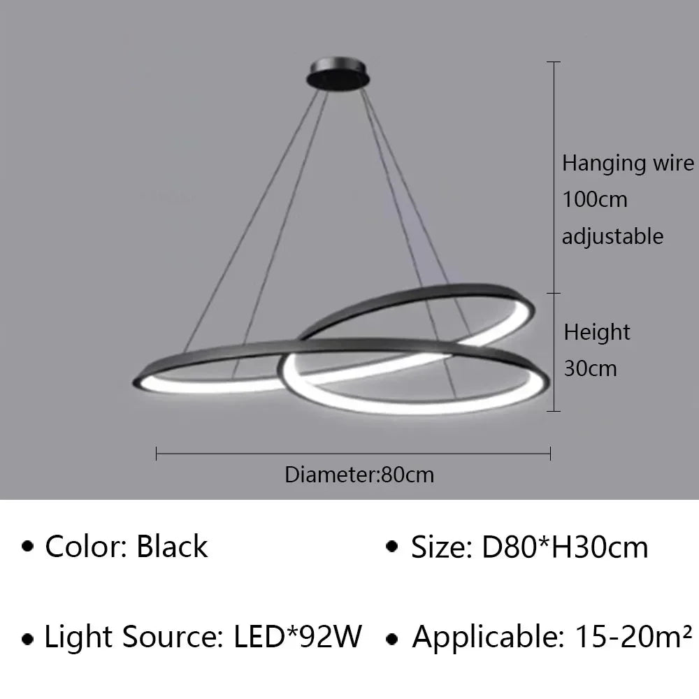lustre led suspendu design moderne luminaire décoratif intérieur