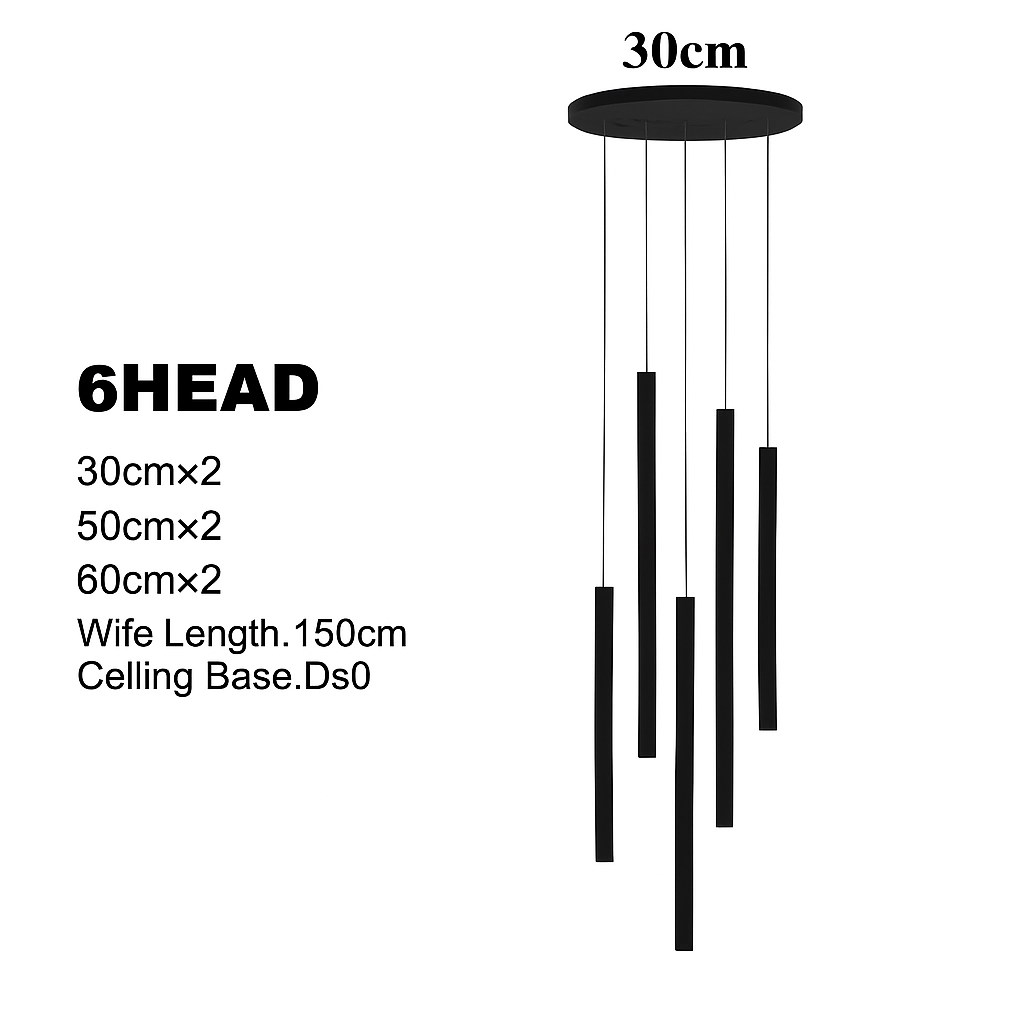 Lustre led suspendu design moderne pour villa loft hôtel