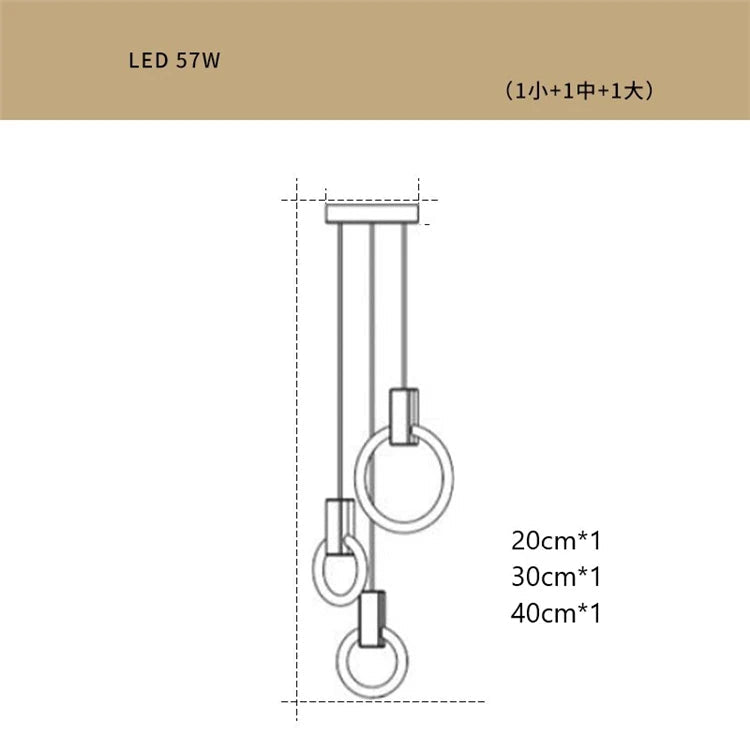 lustre led suspendu style loft pour escalier
