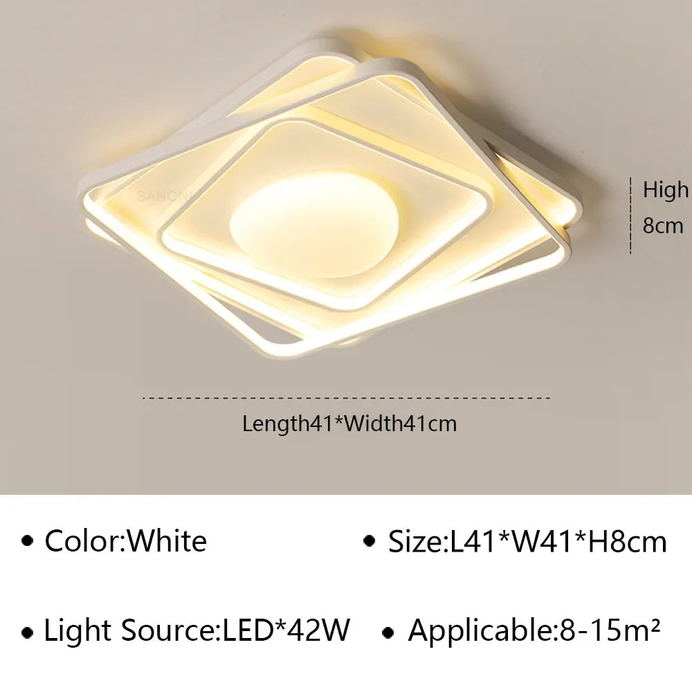 lustre led ultra mince moderne pour décoration intérieure